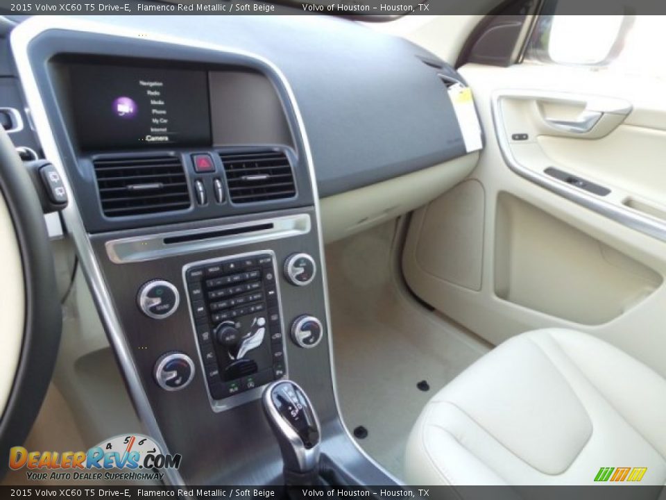 2015 Volvo XC60 T5 Drive-E Flamenco Red Metallic / Soft Beige Photo #13