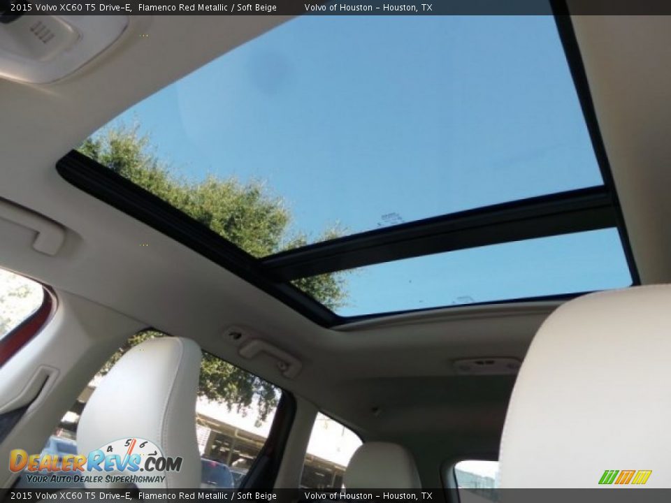 2015 Volvo XC60 T5 Drive-E Flamenco Red Metallic / Soft Beige Photo #15
