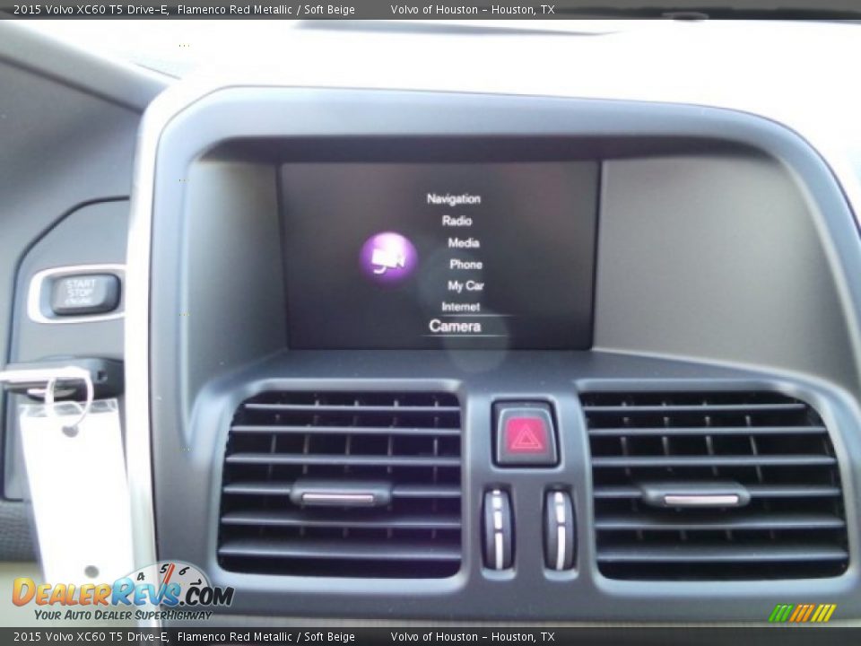 2015 Volvo XC60 T5 Drive-E Flamenco Red Metallic / Soft Beige Photo #16