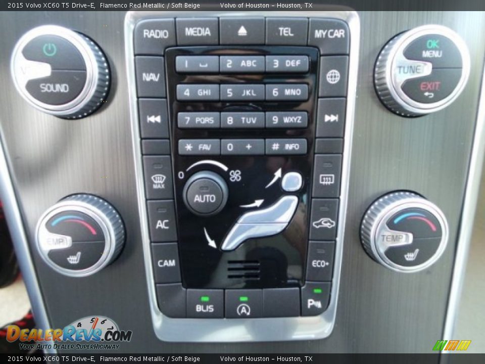 2015 Volvo XC60 T5 Drive-E Flamenco Red Metallic / Soft Beige Photo #19