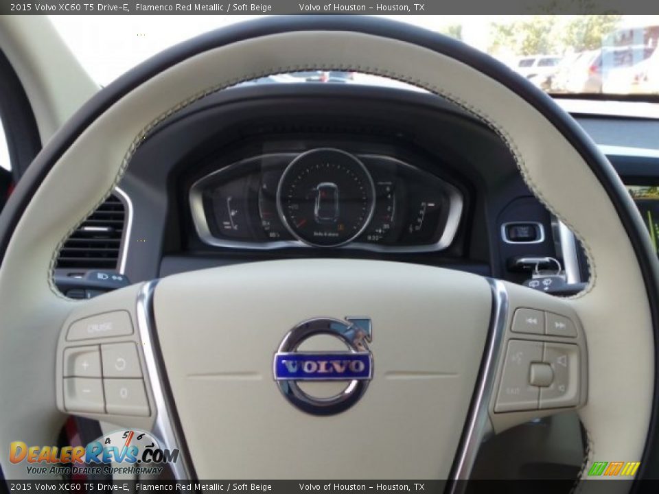2015 Volvo XC60 T5 Drive-E Flamenco Red Metallic / Soft Beige Photo #20