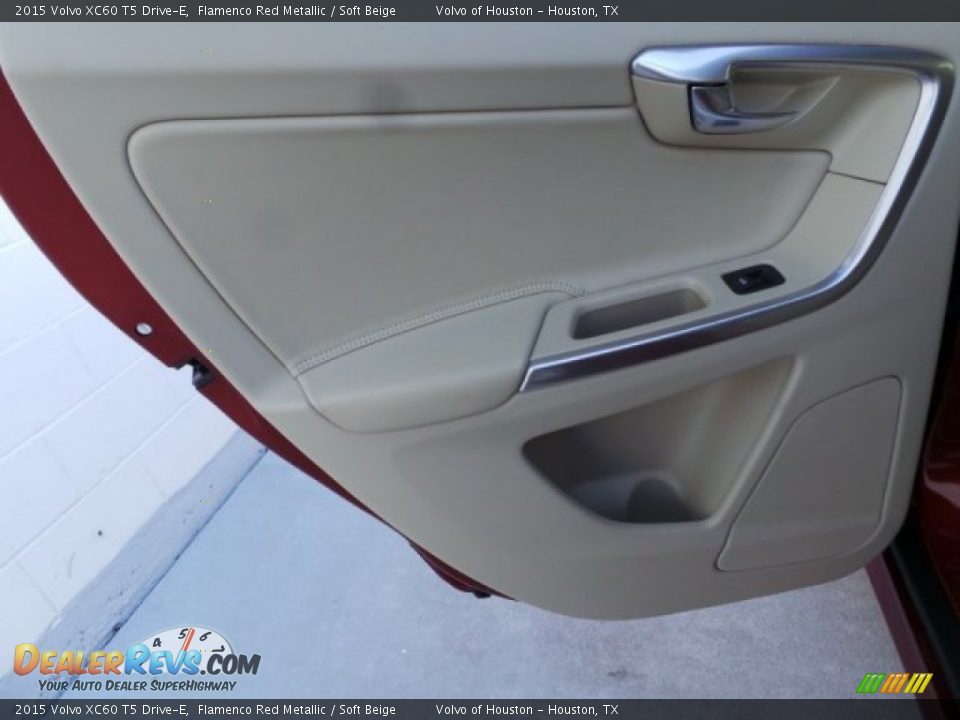 2015 Volvo XC60 T5 Drive-E Flamenco Red Metallic / Soft Beige Photo #22