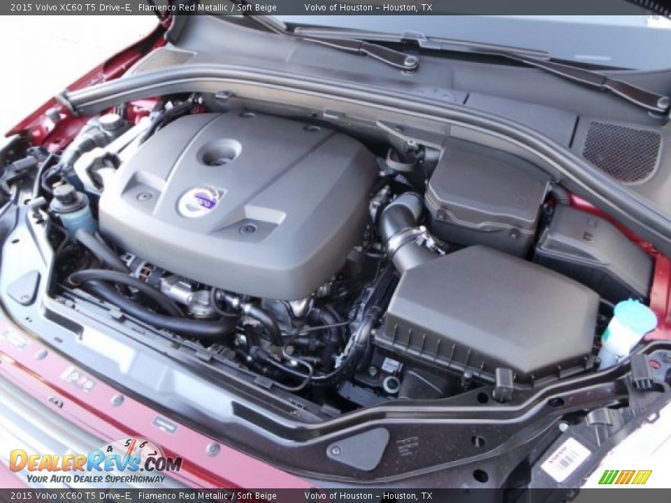 2015 Volvo XC60 T5 Drive-E Flamenco Red Metallic / Soft Beige Photo #30