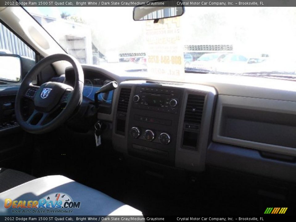 2012 Dodge Ram 1500 ST Quad Cab Bright White / Dark Slate Gray/Medium Graystone Photo #11