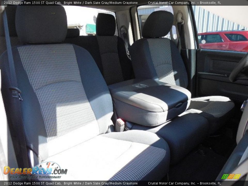 2012 Dodge Ram 1500 ST Quad Cab Bright White / Dark Slate Gray/Medium Graystone Photo #12