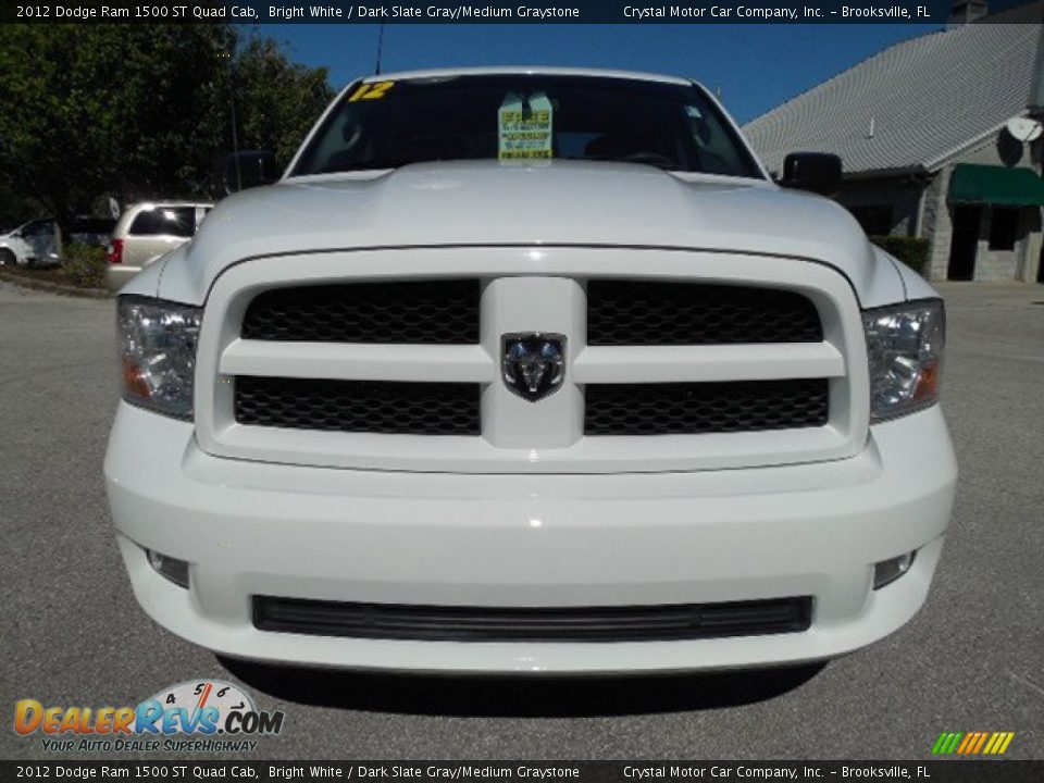2012 Dodge Ram 1500 ST Quad Cab Bright White / Dark Slate Gray/Medium Graystone Photo #13