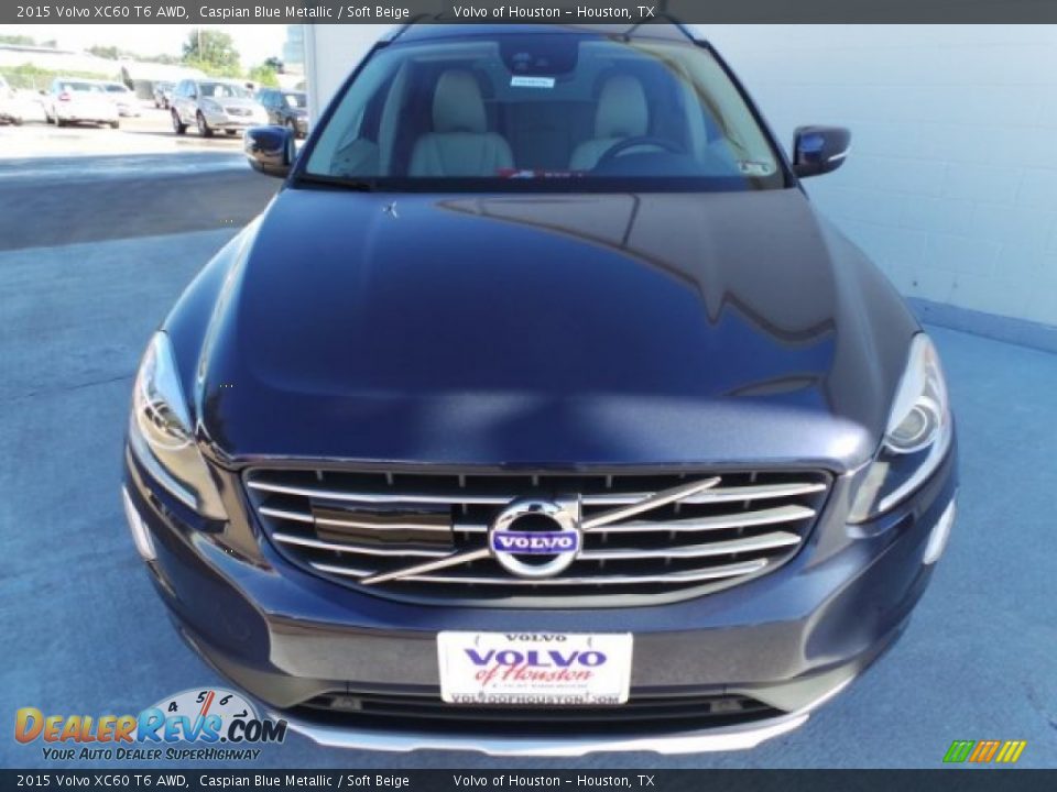 2015 Volvo XC60 T6 AWD Caspian Blue Metallic / Soft Beige Photo #2