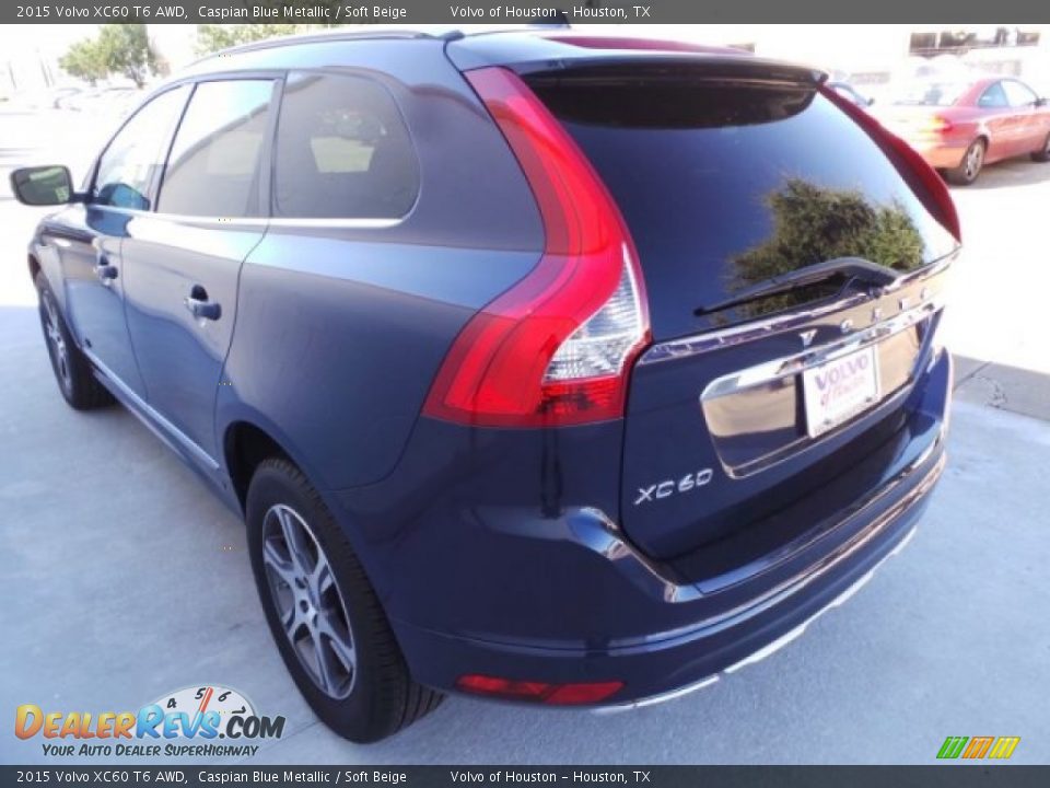 2015 Volvo XC60 T6 AWD Caspian Blue Metallic / Soft Beige Photo #4