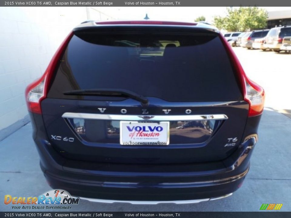 2015 Volvo XC60 T6 AWD Caspian Blue Metallic / Soft Beige Photo #5