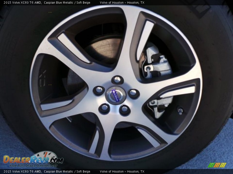 2015 Volvo XC60 T6 AWD Caspian Blue Metallic / Soft Beige Photo #8