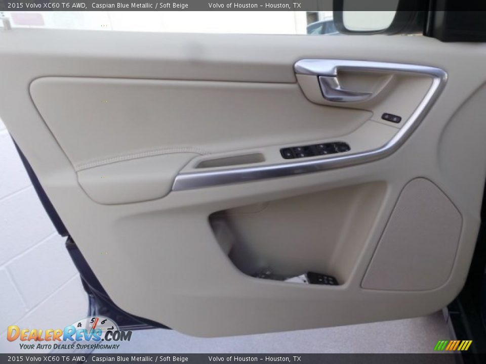 2015 Volvo XC60 T6 AWD Caspian Blue Metallic / Soft Beige Photo #9