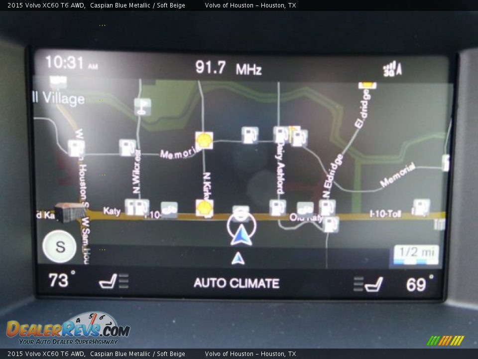 2015 Volvo XC60 T6 AWD Caspian Blue Metallic / Soft Beige Photo #18