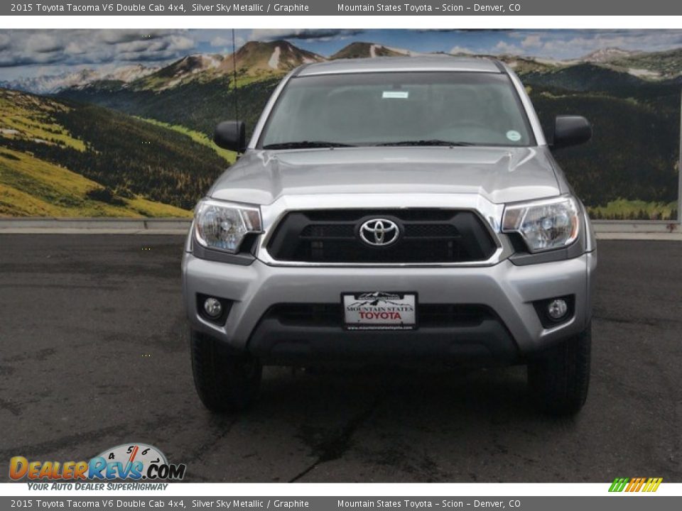 2015 Toyota Tacoma V6 Double Cab 4x4 Silver Sky Metallic / Graphite Photo #2