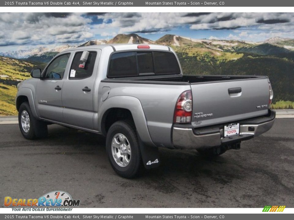 2015 Toyota Tacoma V6 Double Cab 4x4 Silver Sky Metallic / Graphite Photo #3