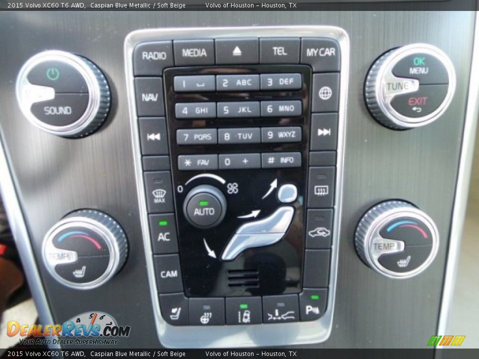 2015 Volvo XC60 T6 AWD Caspian Blue Metallic / Soft Beige Photo #20