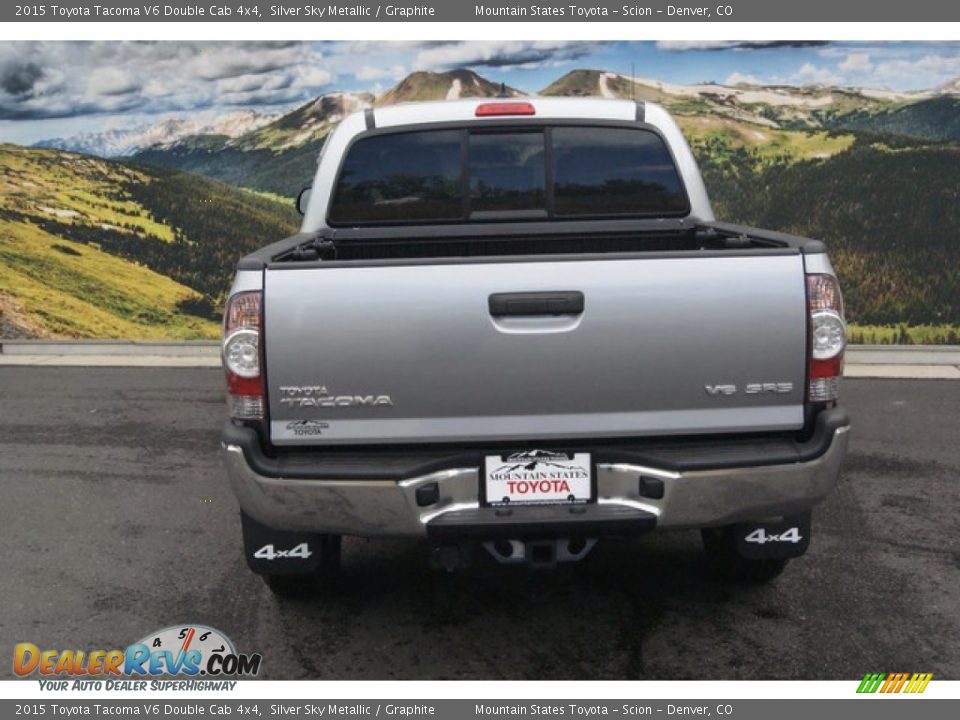 2015 Toyota Tacoma V6 Double Cab 4x4 Silver Sky Metallic / Graphite Photo #4