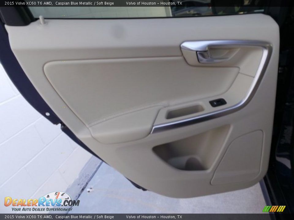 2015 Volvo XC60 T6 AWD Caspian Blue Metallic / Soft Beige Photo #23