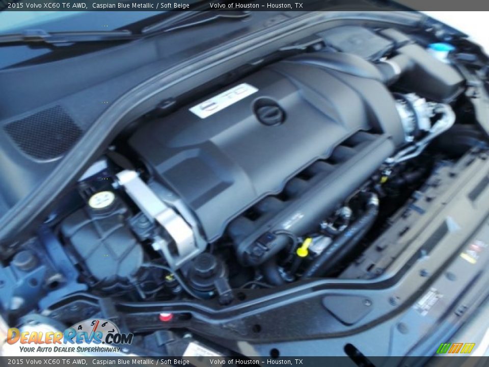 2015 Volvo XC60 T6 AWD Caspian Blue Metallic / Soft Beige Photo #30