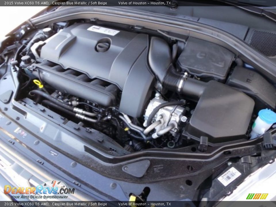 2015 Volvo XC60 T6 AWD Caspian Blue Metallic / Soft Beige Photo #31