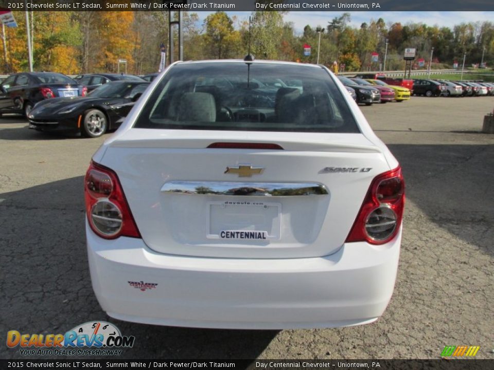 2015 Chevrolet Sonic LT Sedan Summit White / Dark Pewter/Dark Titanium Photo #5