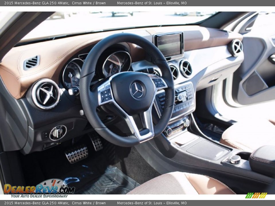 2015 Mercedes-Benz GLA 250 4Matic Cirrus White / Brown Photo #12