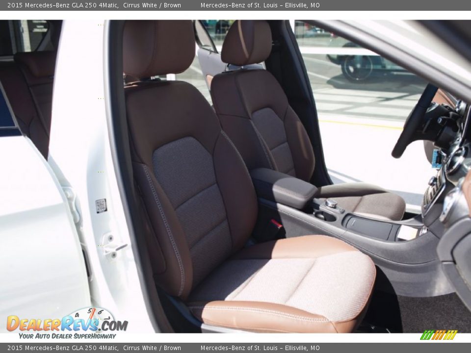 2015 Mercedes-Benz GLA 250 4Matic Cirrus White / Brown Photo #13
