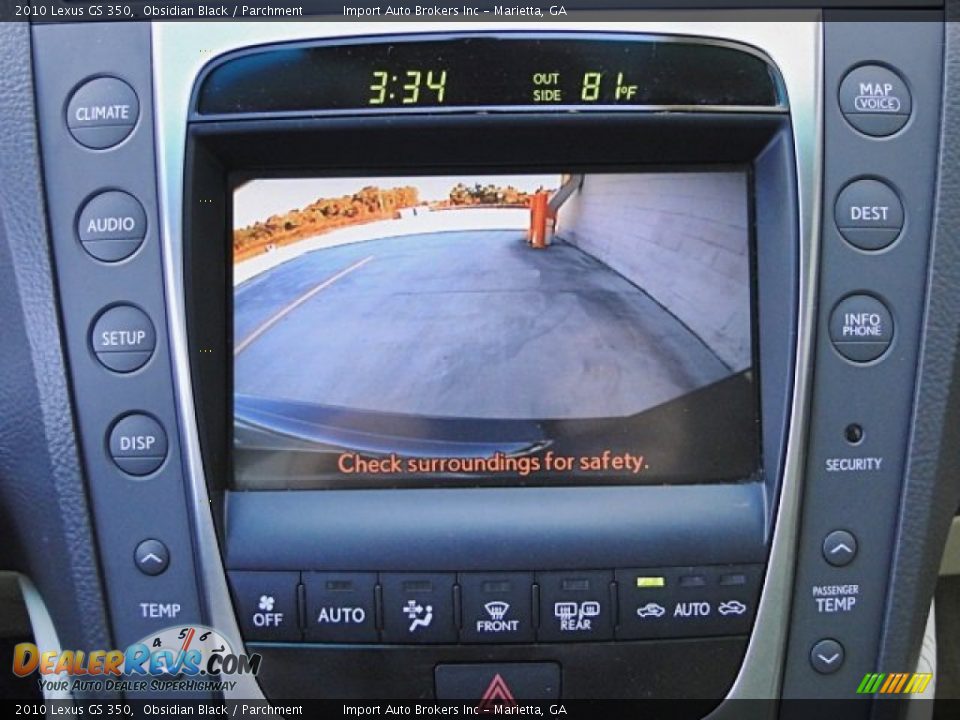 2010 Lexus GS 350 Obsidian Black / Parchment Photo #12