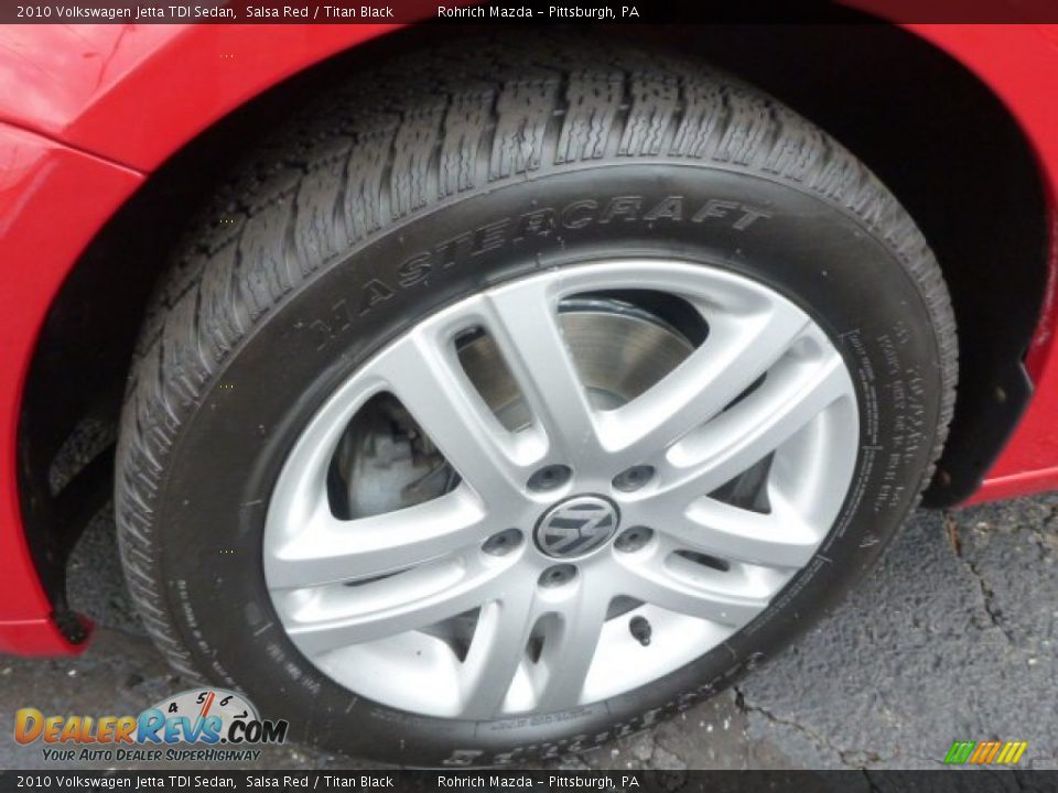 2010 Volkswagen Jetta TDI Sedan Salsa Red / Titan Black Photo #8