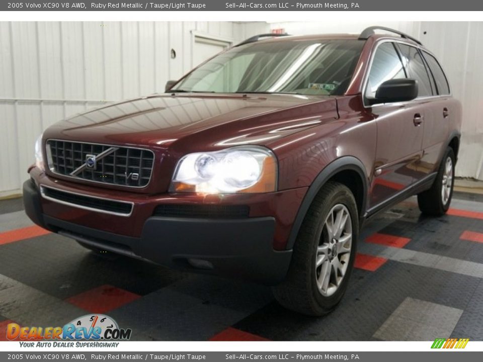 2005 Volvo XC90 V8 AWD Ruby Red Metallic / Taupe/Light Taupe Photo #3