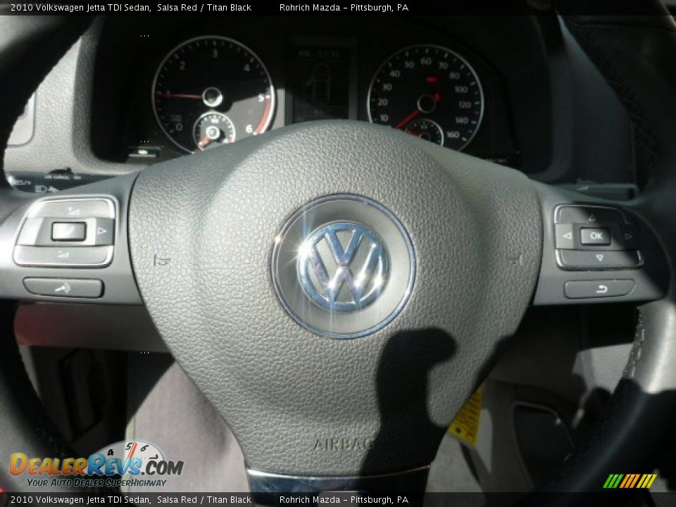 2010 Volkswagen Jetta TDI Sedan Salsa Red / Titan Black Photo #21