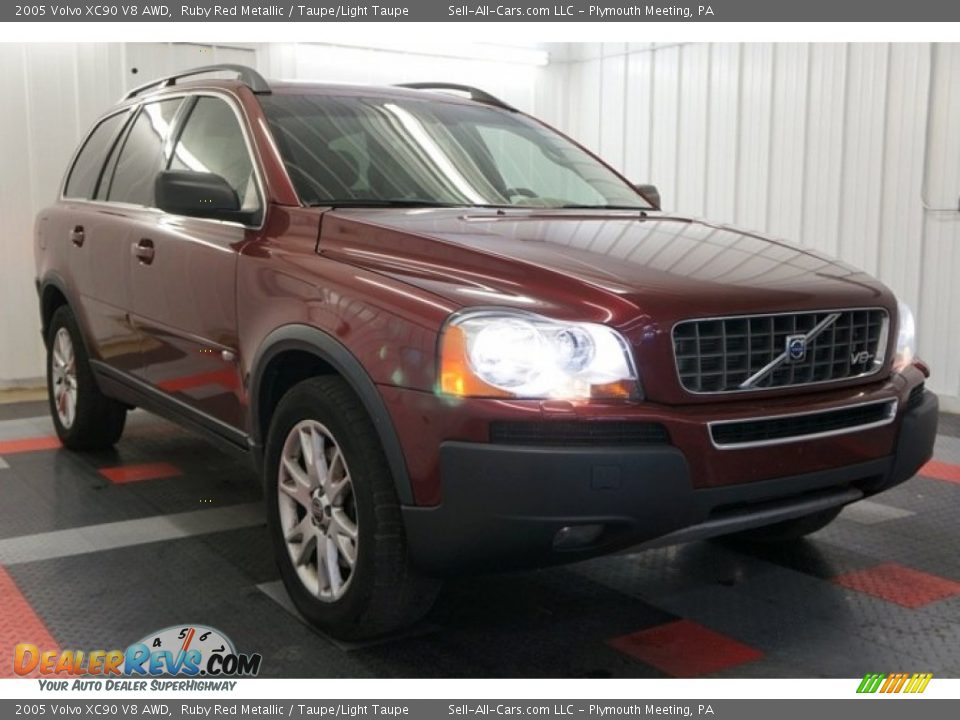 2005 Volvo XC90 V8 AWD Ruby Red Metallic / Taupe/Light Taupe Photo #5