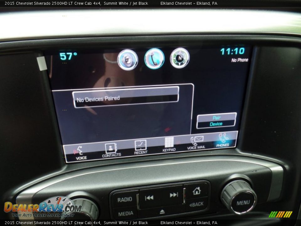 2015 Chevrolet Silverado 2500HD LT Crew Cab 4x4 Summit White / Jet Black Photo #34