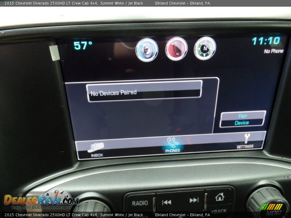 2015 Chevrolet Silverado 2500HD LT Crew Cab 4x4 Summit White / Jet Black Photo #36