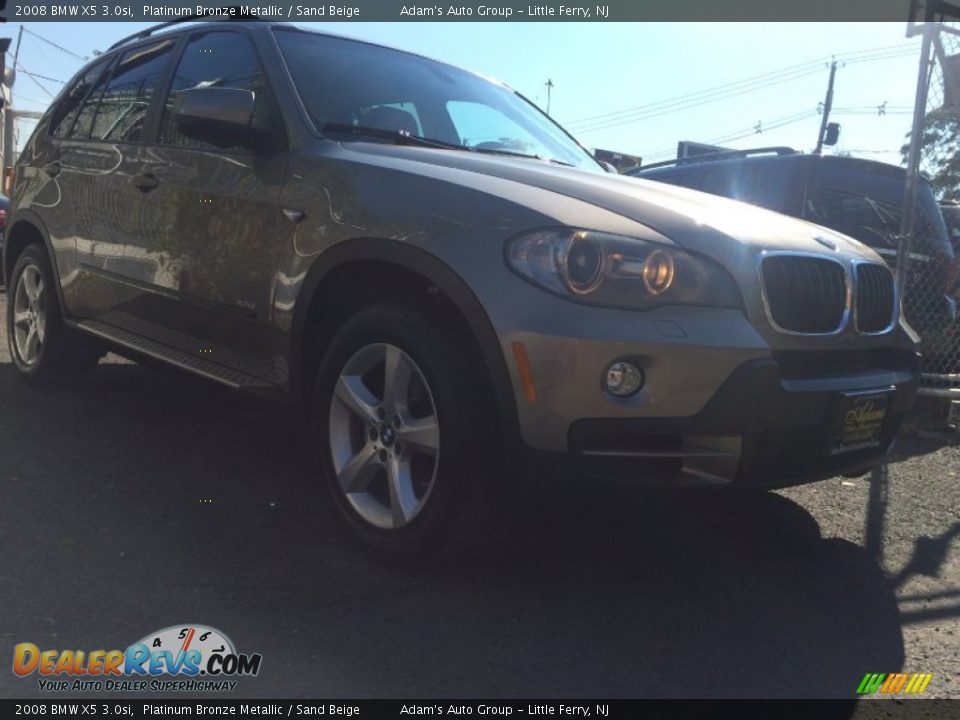 2008 BMW X5 3.0si Platinum Bronze Metallic / Sand Beige Photo #3