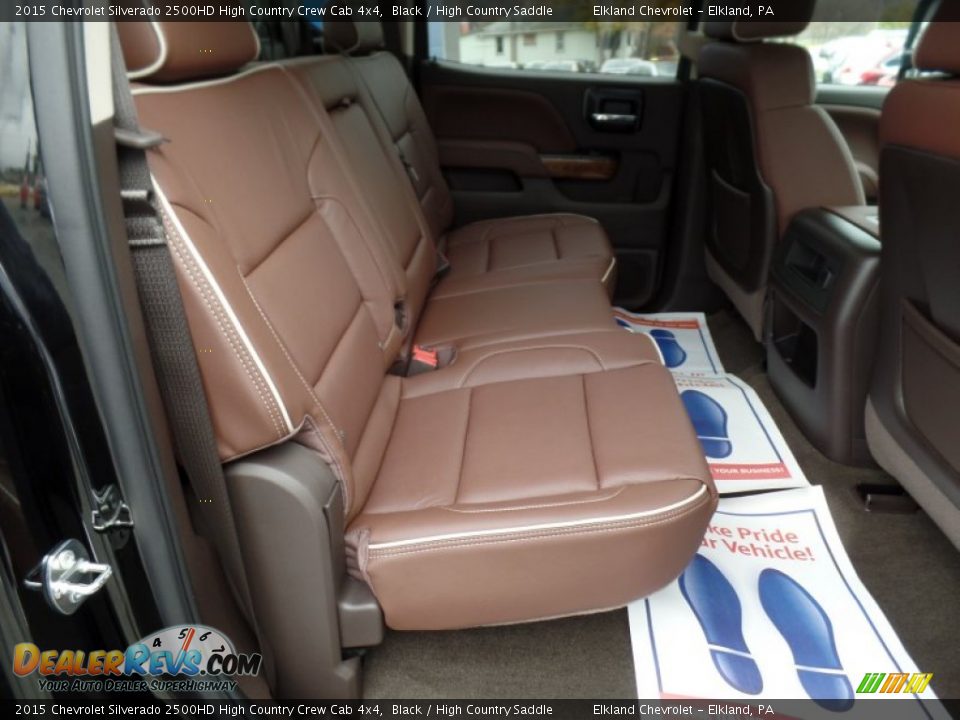 Rear Seat of 2015 Chevrolet Silverado 2500HD High Country Crew Cab 4x4 Photo #27