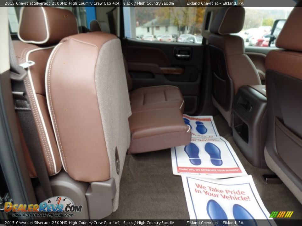 Rear Seat of 2015 Chevrolet Silverado 2500HD High Country Crew Cab 4x4 Photo #28