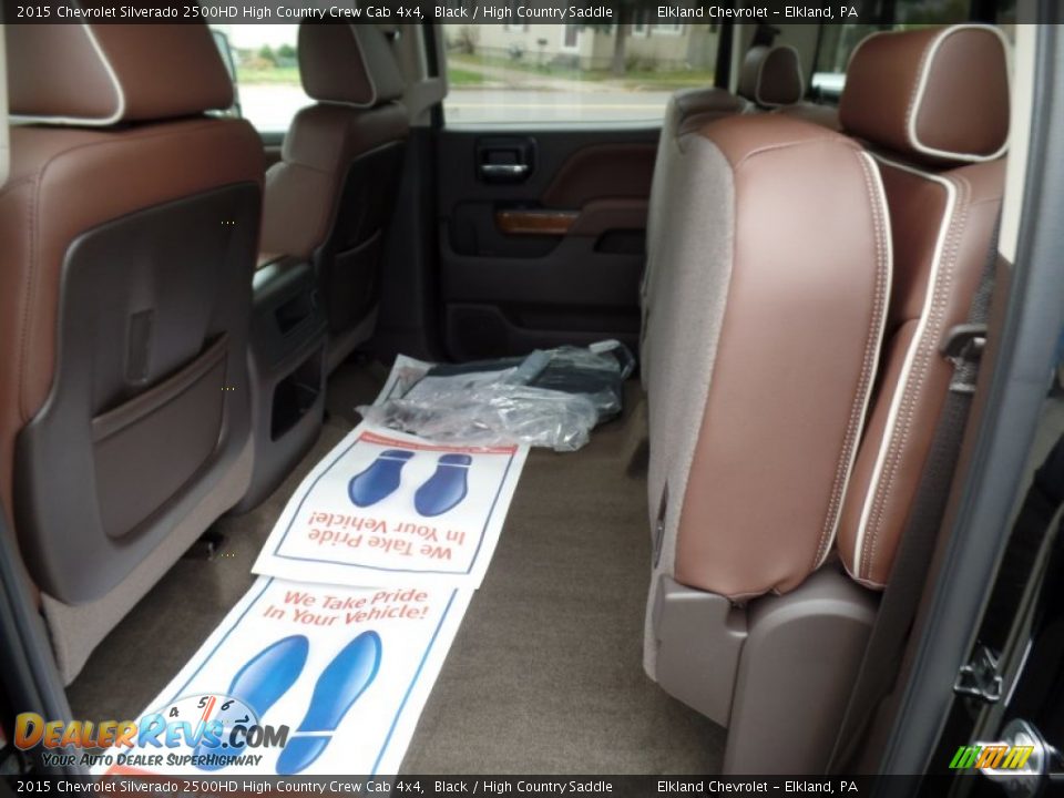 Rear Seat of 2015 Chevrolet Silverado 2500HD High Country Crew Cab 4x4 Photo #30