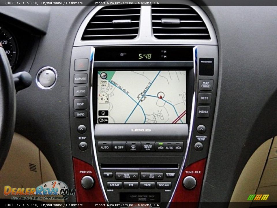 2007 Lexus ES 350 Crystal White / Cashmere Photo #9