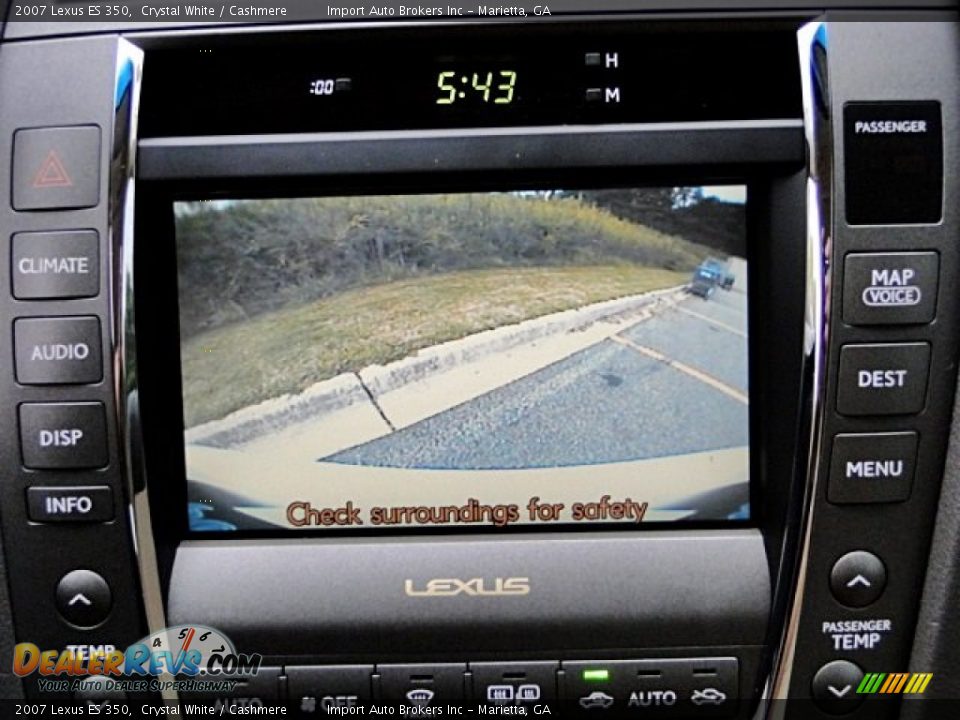 2007 Lexus ES 350 Crystal White / Cashmere Photo #10