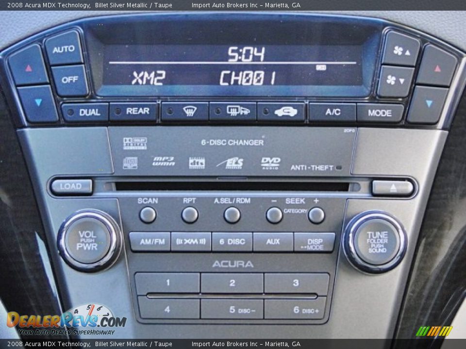 Controls of 2008 Acura MDX Technology Photo #10