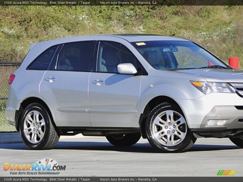 2008 Acura MDX Technology Billet Silver Metallic / Taupe Photo #28