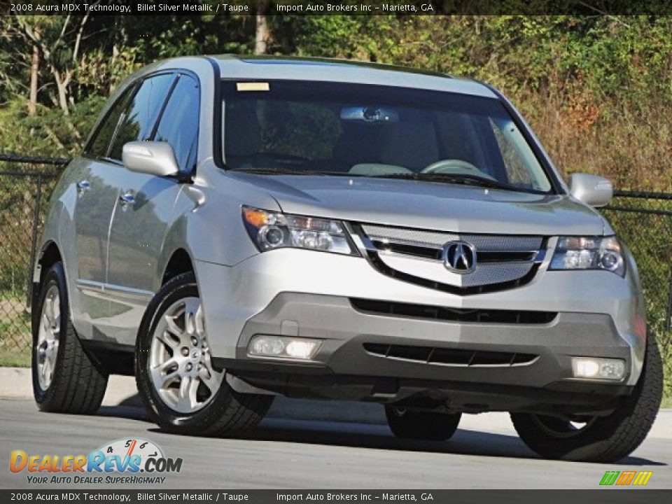 2008 Acura MDX Technology Billet Silver Metallic / Taupe Photo #32