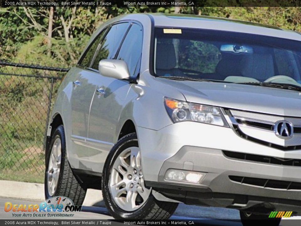 2008 Acura MDX Technology Billet Silver Metallic / Taupe Photo #33