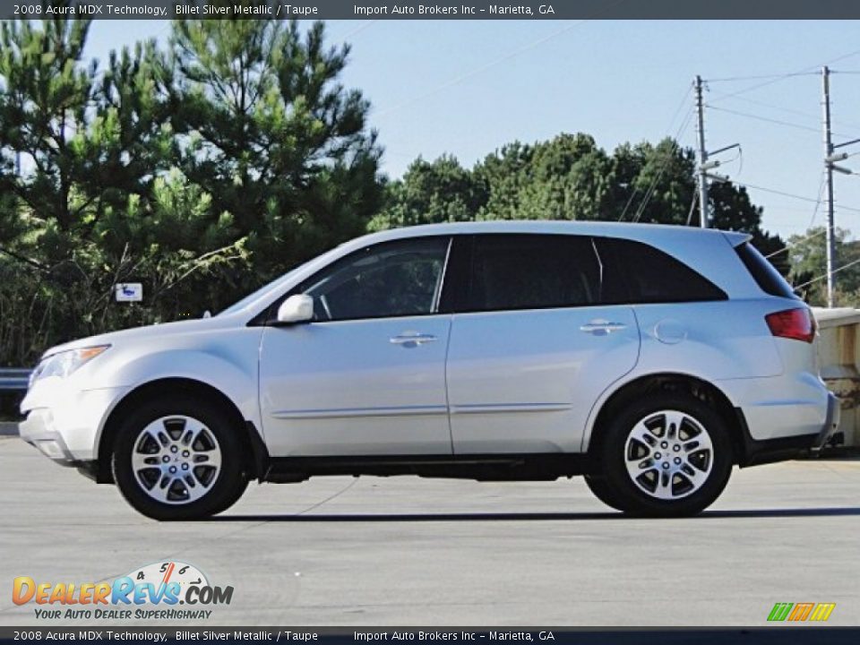 2008 Acura MDX Technology Billet Silver Metallic / Taupe Photo #34
