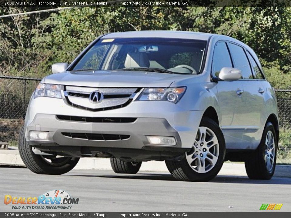 2008 Acura MDX Technology Billet Silver Metallic / Taupe Photo #35