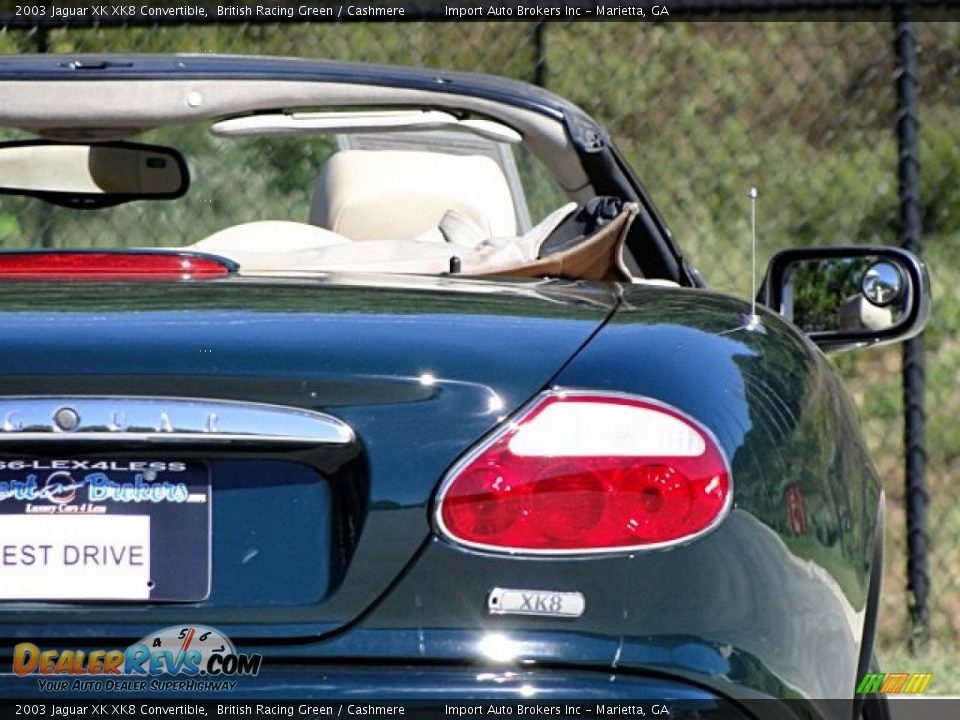 2003 Jaguar XK XK8 Convertible British Racing Green / Cashmere Photo #17