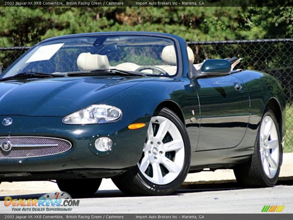 2003 Jaguar XK XK8 Convertible British Racing Green / Cashmere Photo #33
