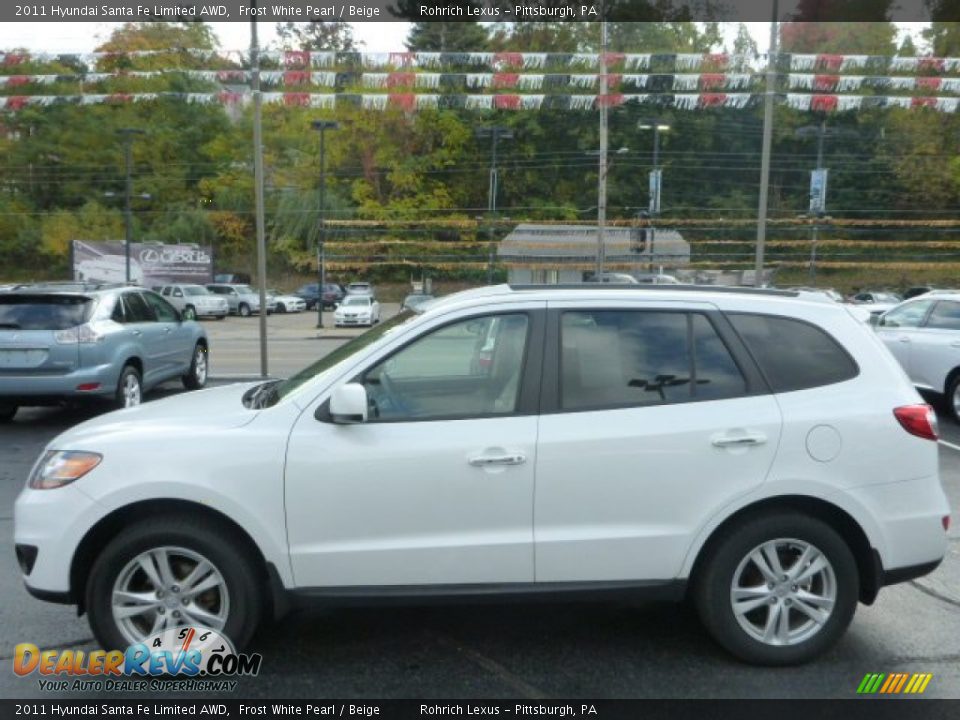 2011 Hyundai Santa Fe Limited AWD Frost White Pearl / Beige Photo #1