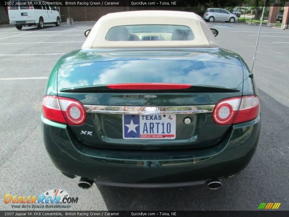 2007 Jaguar XK XK8 Convertible British Racing Green / Caramel Photo #5