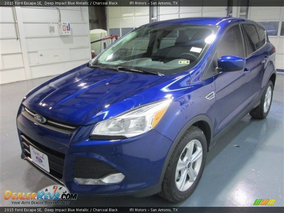 2015 Ford Escape SE Deep Impact Blue Metallic / Charcoal Black Photo #3